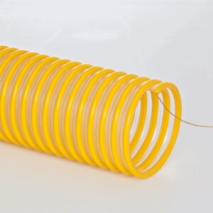 FLEXAUST FLEX-TUBE FLEXSTAT 60 - PELLET, POWDER & BULK MATERIAL SUCTION HOSE, FDA, STATIC DISSIPATIVE, POLYURETHANE