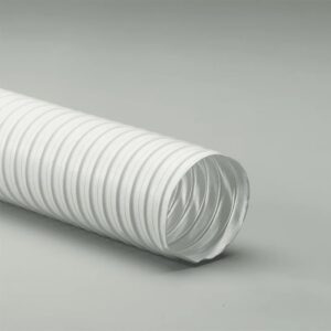 FLEXAUST WHITE - FUMES & BLOWER HOSE, ACRYLIC COATED POLYESTER FABRIC